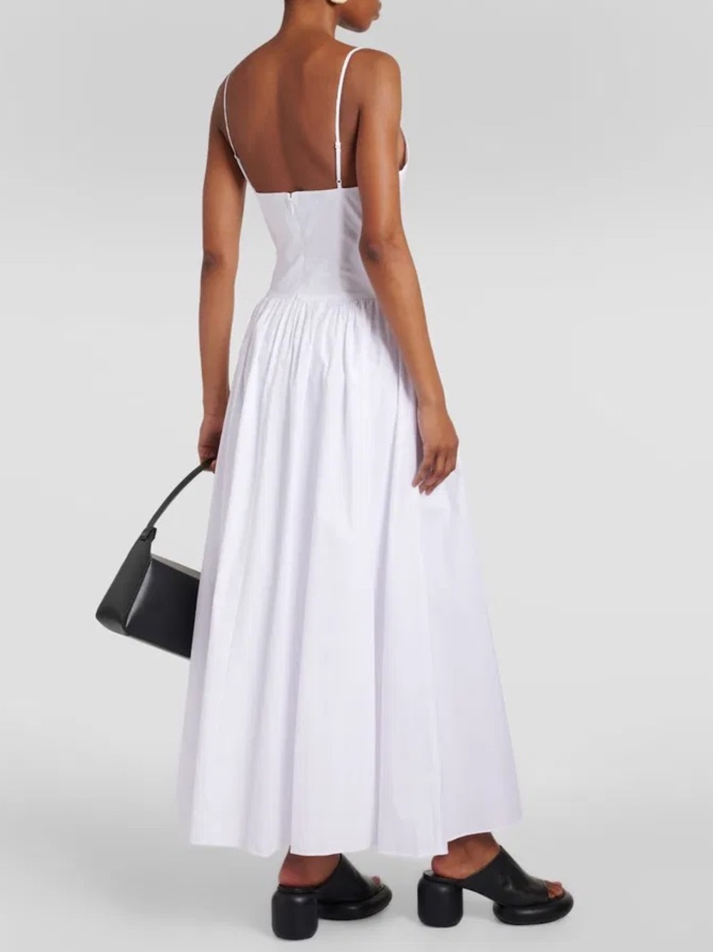 NWT Staud Dena Midi Dress White - Picture 7 of 16